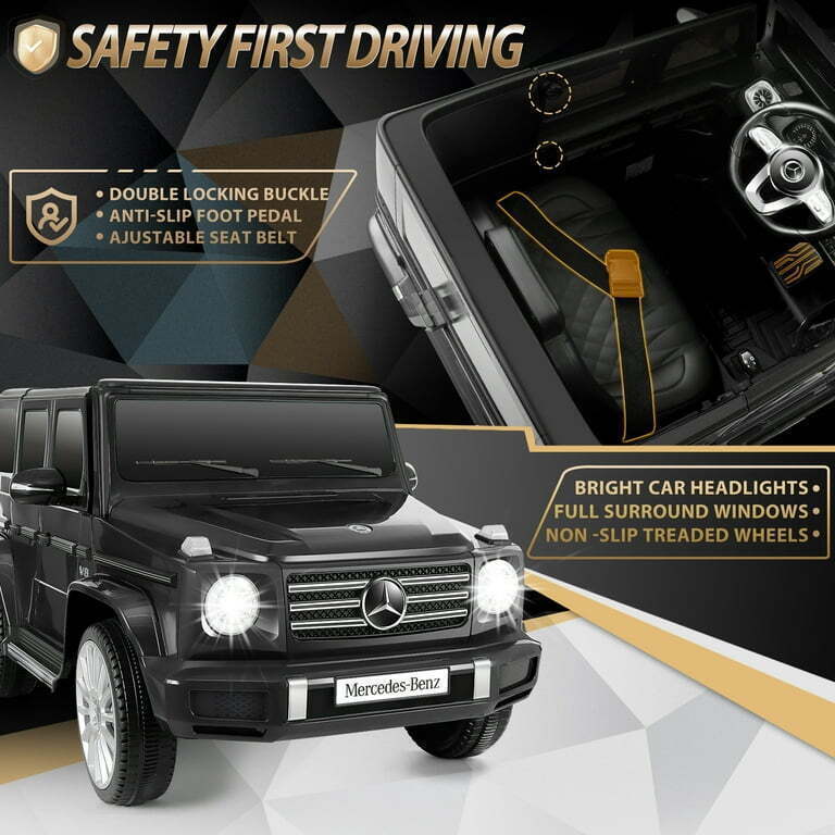 Licensed Mercedes-Benz G500 4WD Kids Ride-On SUV with Remote Control - 12V