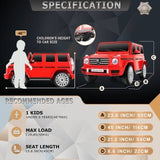 Licensed Mercedes-Benz G500 Kids Ride On Car with Remote Control and Music - 12V