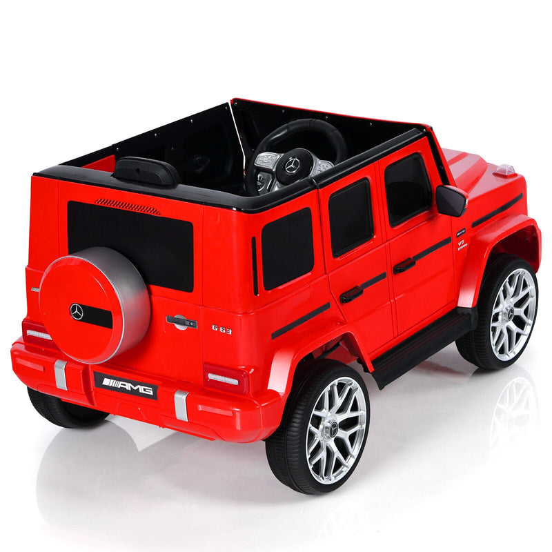 Licensed Mercedes-Benz G63 12V Kids Ride On Car with Music & Remote Control - Red
