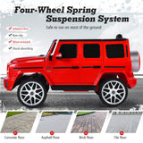 Licensed Mercedes-Benz G63 12V Kids Ride On Car with Remote Control and Music in Red