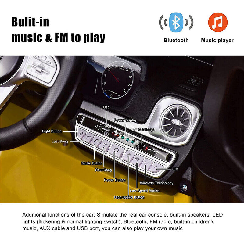 Licensed Mercedes-Benz G63 Kids Ride On Car - 12V Electric Motorized Vehicle