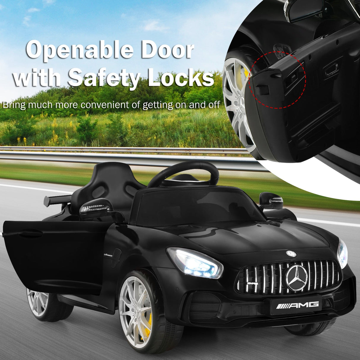 Licensed Mercedes-Benz GTR 12V Kids Ride On Car with Battery Power - The Ultimate Electric Toy