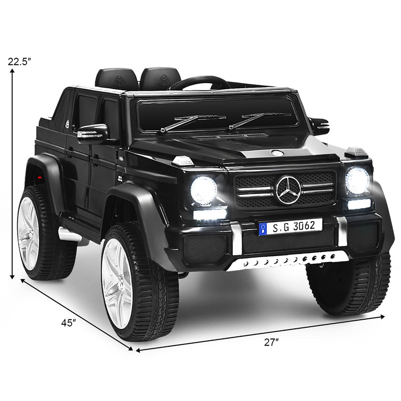 Licensed Mercedes-Benz Kids Ride On Car with RC Control and Trunk - Black