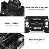 Licensed Mercedes-Benz Kids Ride On Car with RC Control and Trunk - Black