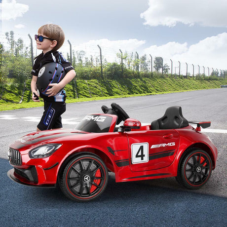 Licensed Mercedes Benz Kids Ride-On Car with Remote Control - Red