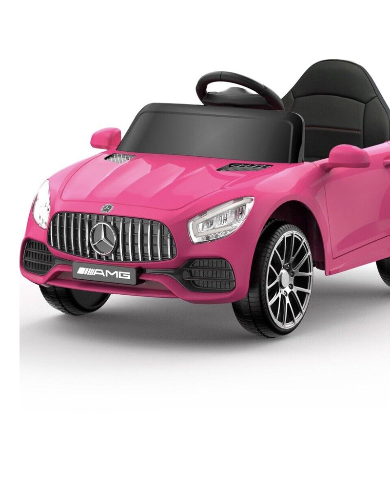 Licensed Mercedes-Benz Pink Ride-On Car with R/C Control and MP4 Screen for Kids (12V)