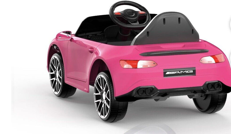 Licensed Mercedes-Benz Pink Ride-On Car with R/C Control and MP4 Screen for Kids (12V)