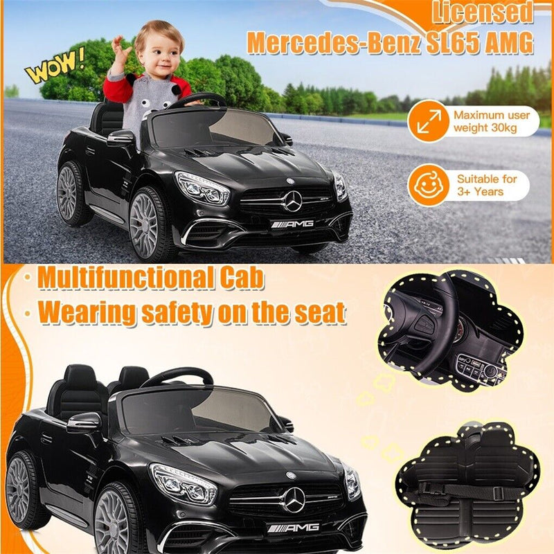 Licensed Mercedes-Benz SL65 AMG Electric Ride-On Car for Kids with MP3 and LED Lights