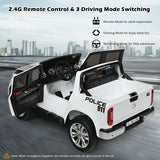 Licensed Mercedes Benz X Class 2-Seater Kids Ride On Police Car with Trunk - 12V RC Toy