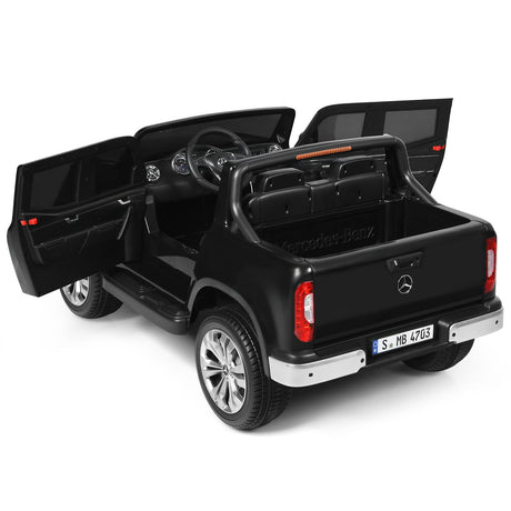 Licensed Mercedes Benz X Class RC 2-Seater Kids Ride On Car with Trunk - Black