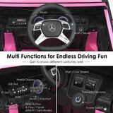 Licensed Pink Mercedes-Benz Kids Ride On Car with RC Control and Trunk