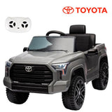 Licensed Toyota Tundra Grey 12V Kids Ride On Pickup Truck with 3 Speeds and Dual Motors