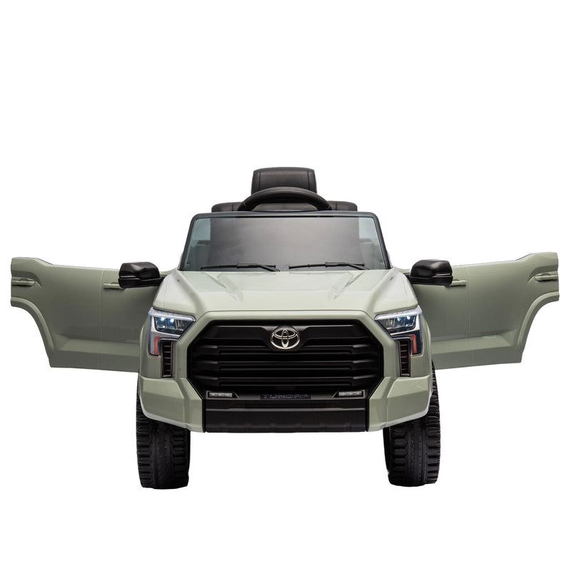 Licensed Toyota Tundra Olive 12V Kids Ride On Pickup Truck with 3 Speeds and Dual Motors