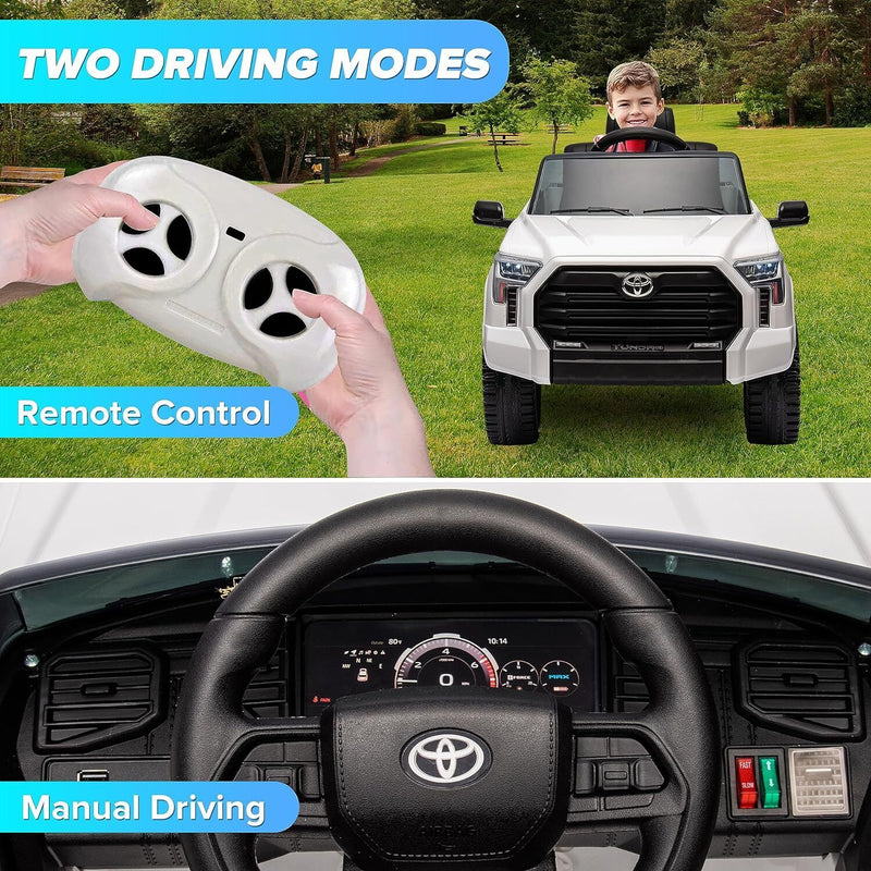Licensed Toyota Tundra Pickup 12V Battery Powered Ride-On Truck for Kids