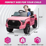 Licensed Toyota Tundra Pickup 12V Battery Powered Ride-On Truck for Kids