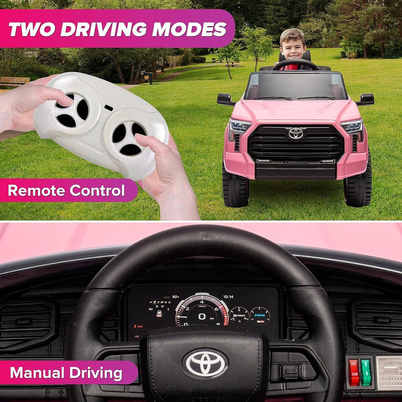 Licensed Toyota Tundra Pickup 12V Battery Powered Ride-On Truck for Kids