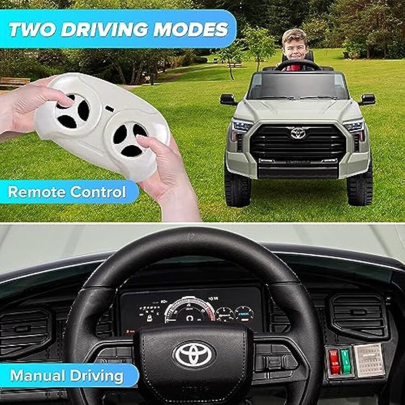 Licensed Toyota Tundra Pickup Electric Car for Kids - 12V 2-Seater Ride On Truck