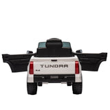 Licensed Toyota Tundra White 12V Kids Ride On Car with 3 Speeds and Dual Motors