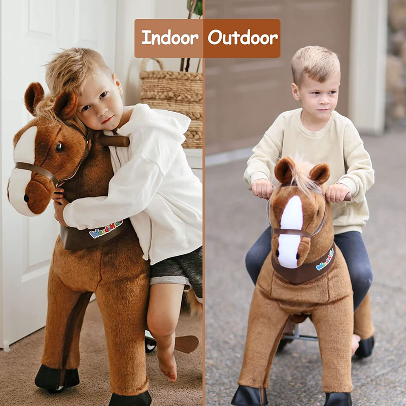 Little Riders' Dream: Mini Horse Toy for Kids Ages 3-5 (30.1 Inches Tall)