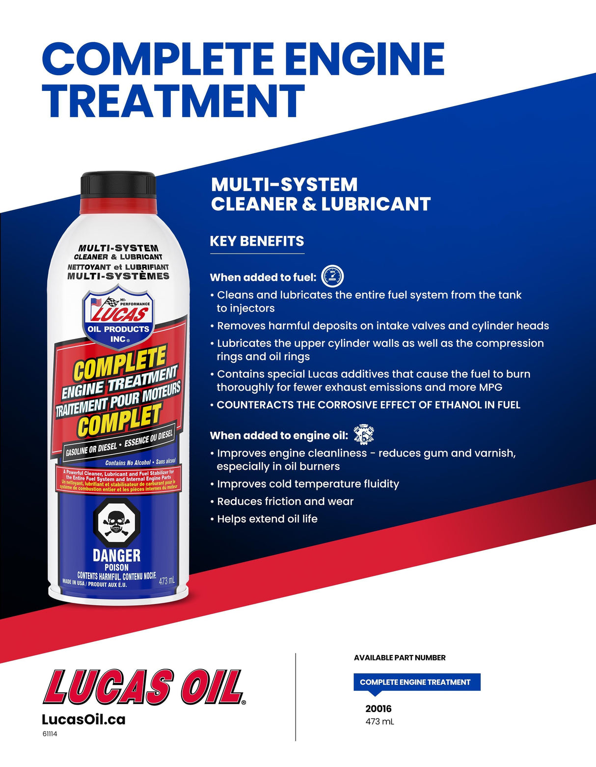 Lucas Oil Complete Engine Treatment (20016)
