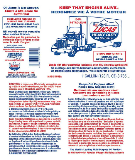 Lucas Oil Heavy Duty Oil Stabilizer (20001)