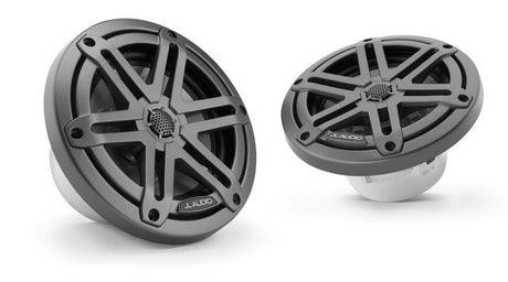 JL Audio M3-650X-S-Gm 6.5" 225W Marine Coaxial Speakers (Pair) - Gunmetal Sport Grilles JL Audio