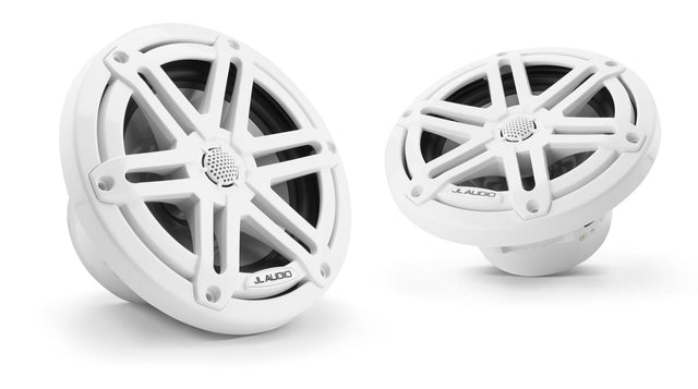 JL Audio M3-650X-S-Gw 6.5" 225W Marine Coaxial Speakers - Gloss White Sports Grills (Pair) JL Audio
