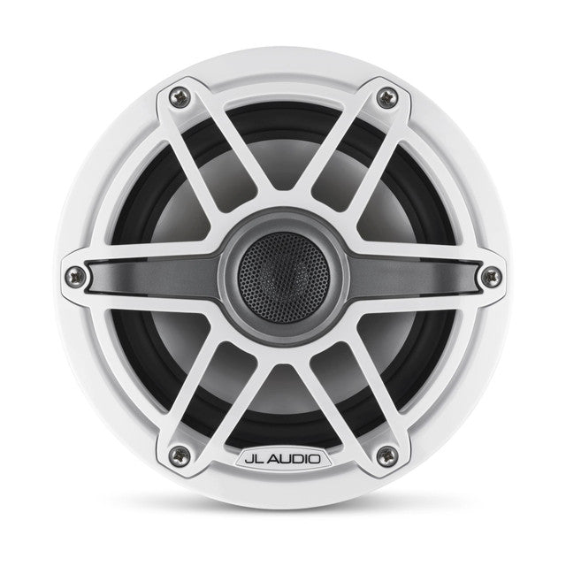 JL Audio M6-650X-S-GwGw 6.5" Marine Coaxial Speakers - Gloss White Sportes Grills (Pair)