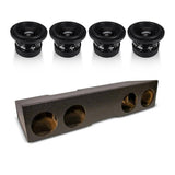 (4) Sundown Audio M8 & Chevy Crew Cab 19-25 Quad 8" Subwoofer Box Combo Sundown Audio