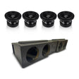 (4) Sundown M8 & Chevy Crew Cab 07-13 & 19-26 Quad 8" Subwoofer Bass Package Sundown Audio