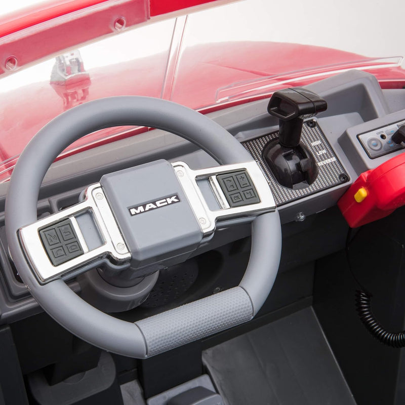 Mack Truck 2 Seater Children's Electric Car W/Mack Hood Ornament