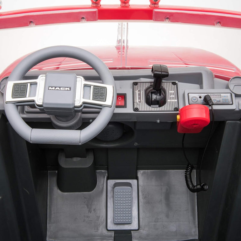 Mack Truck 2 Seater Children's Electric Car W/Mack Hood Ornament