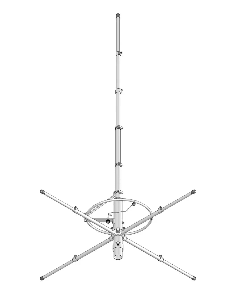 maco v58a - 26-33 MHZ 5/8 Wave Vertical Antenna w/Ground Plane - 1200W Power Handling TekShack