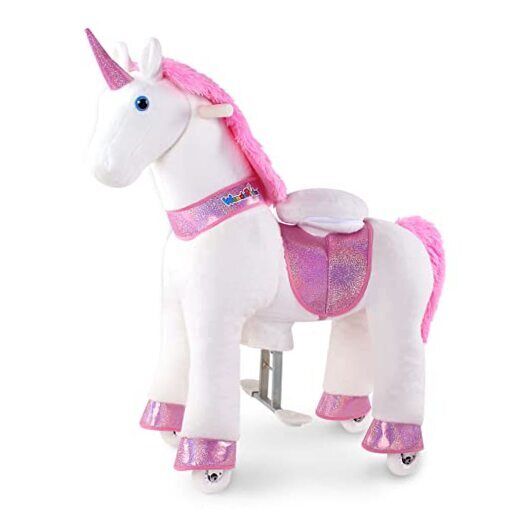 Magical Pink Unicorn Ride-On Toy for Kids Ages 4-9