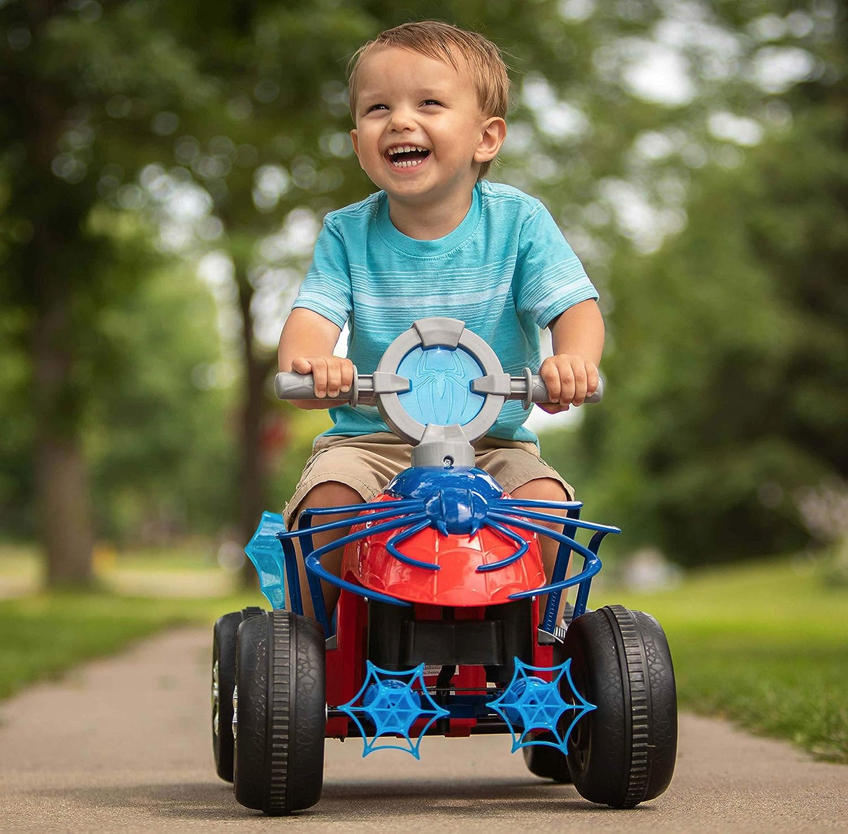 Marvel's Spider-Man Premium Toddler Quad Ride-On for Kids Ages 18-30 Months by Kid Trax