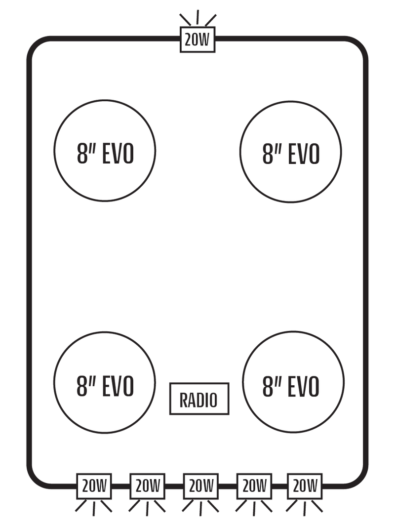 2014-20 Can-Am Commander MAX / 2014-18 Maverick MAX Stereo Tops (4-Seat)