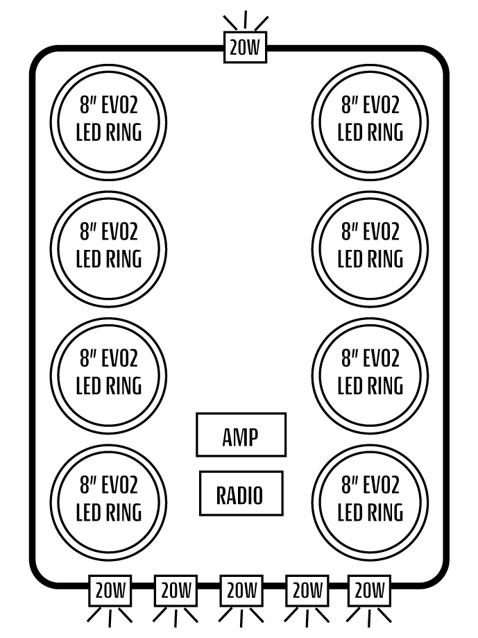 2021+ Can-Am Commander MAX / 2019+ Maverick Sport MAX Stereo Tops (4-Seat)