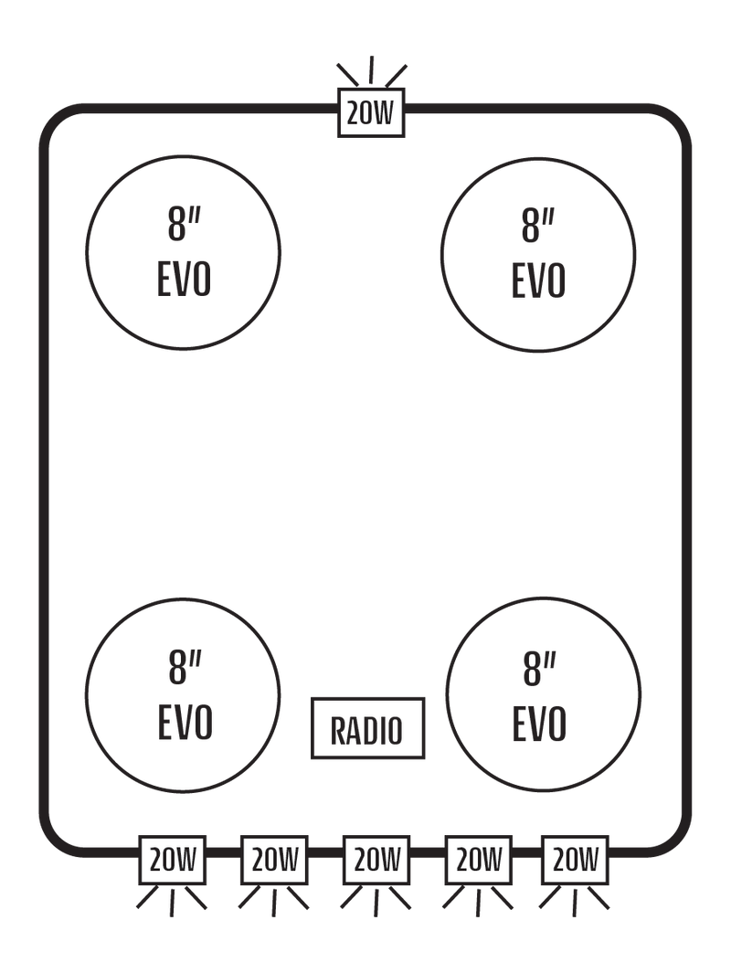 2014-20 Can-Am Commander / 2014-18 Maverick Stereo Tops (2-Seat)