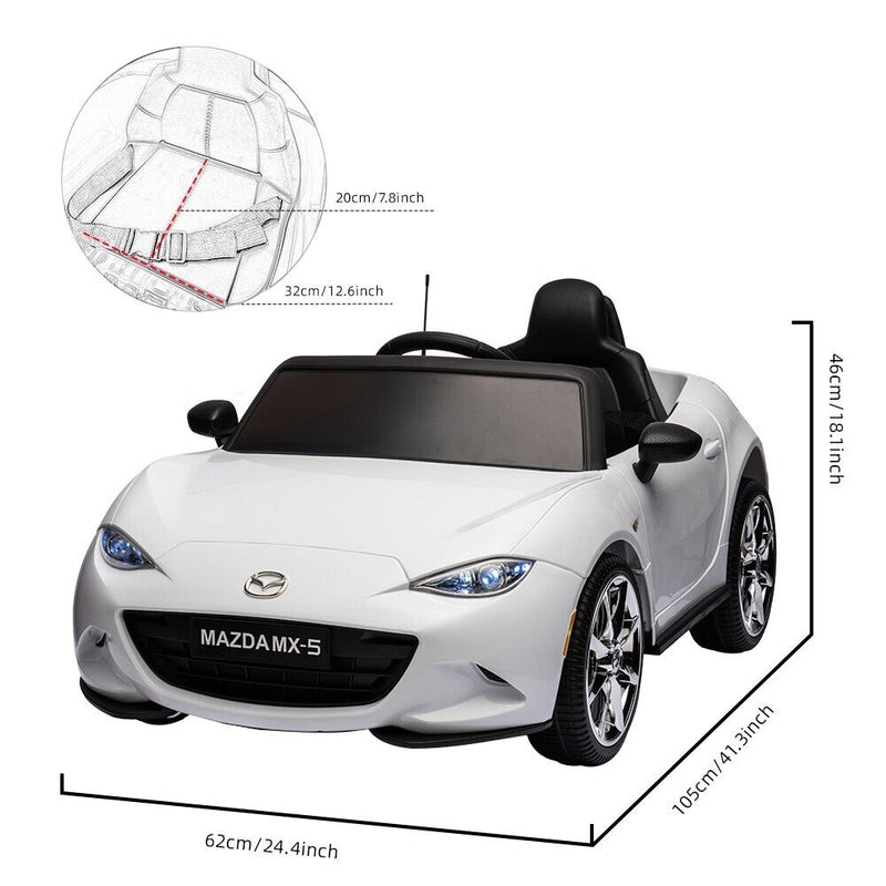 Mazda Licensed 12V Ride-On Car for Kids with Remote Control