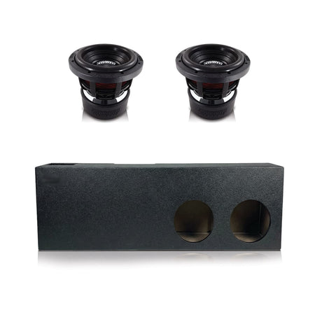 (2) Sundown X8 v4 & Dodge Ram Mega Cab 06-24 Dual 8" Subwoofer Box Combo Sundown Audio
