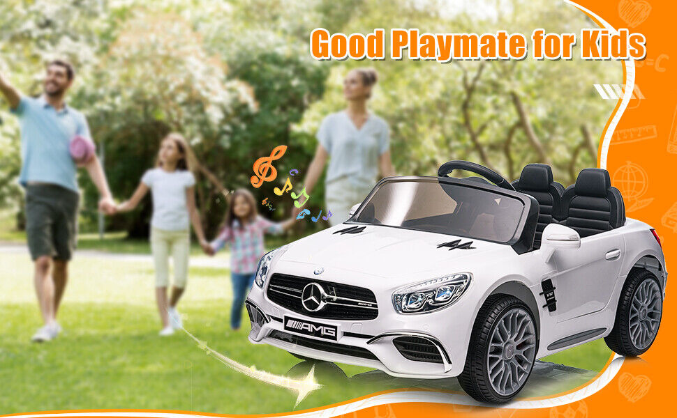 Mercedes-Benz 12V Electric Kids Ride-On Car - Battery Powered Toy Vehicle