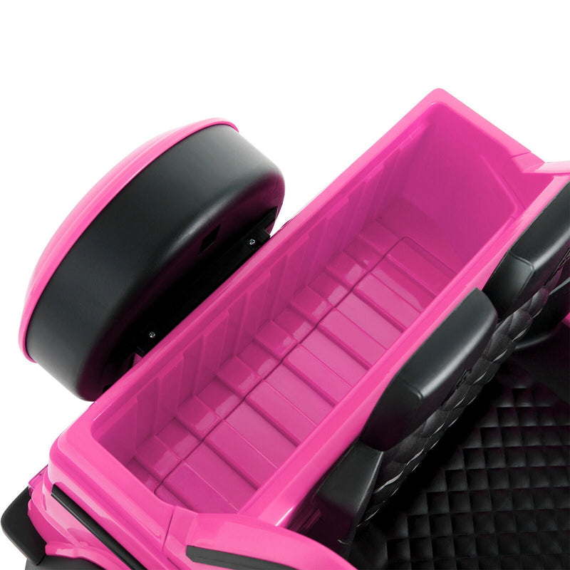 Mercedes-Benz Electric Ride-On Car for Kids with 3 Speeds, LED Lights, and RC Control - Pink