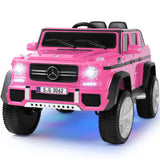 Sparkle and Cruise: 12V Pink Electric Ride-On Truck with Music, LED Lights, and Remote Control for Girls