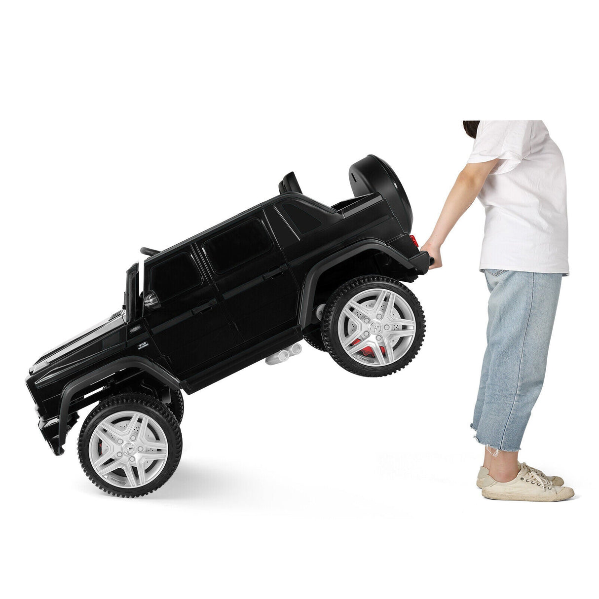 Mercedes-Benz Electric Ride-On Car for Kids with Lights, Music, and Remote Control - 12V