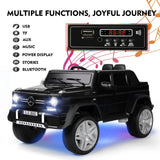 Mercedes-Benz Kids Ride-On Car with 3 Speeds, LED Lights, Music, and Remote Control - 12V Battery Powered