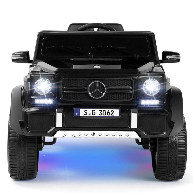 Mercedes-Benz Kids Ride-On Car with 3 Speeds, LED Lights, Music, and Remote Control - 12V Battery Powered