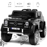 Mercedes-Benz Electric Ride-On Car for Kids with 3 Speeds, LED Lights, and Remote Control - Black