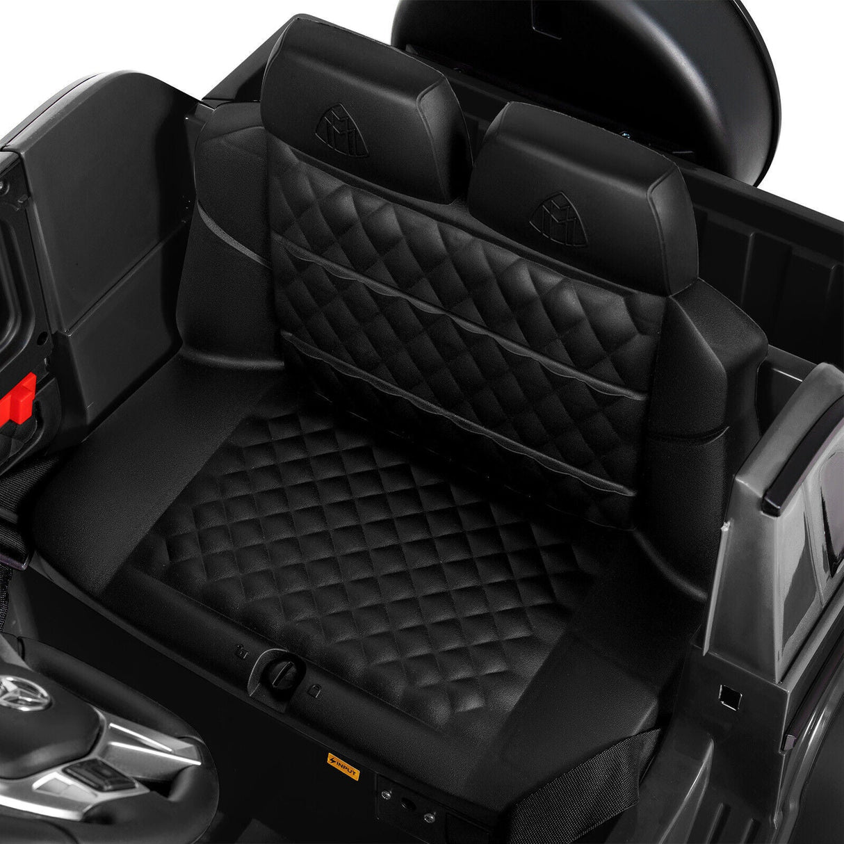 Mercedes-Benz Electric Ride-On Car for Kids with 3 Speeds, LED Lights, and Remote Control - Black