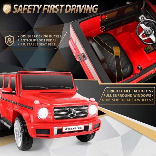 Mercedes-Benz G500 12V Electric Ride-On Car for Kids - Officially Licensed Motorized Toy