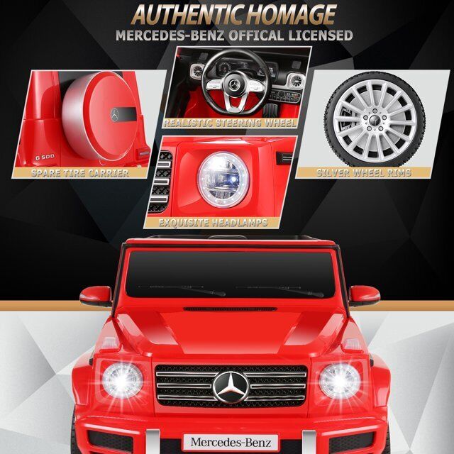Mercedes-Benz G500 12V Electric Ride-On Car for Kids - Officially Licensed Motorized Toy